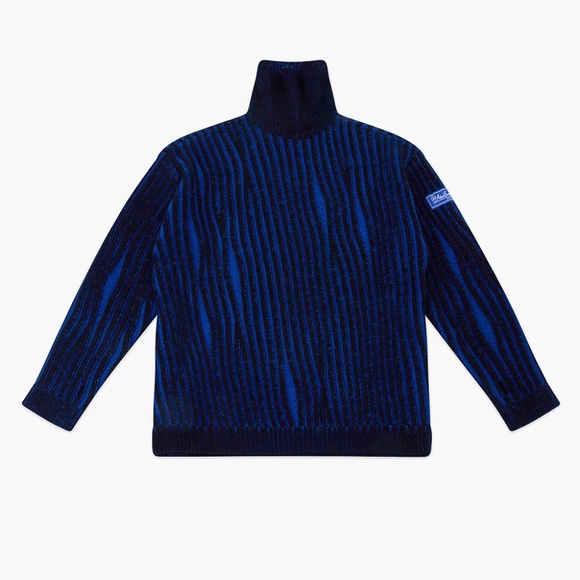 ADER ERROR Blue & Black Frank Turtleneck - Picture 1 of 9